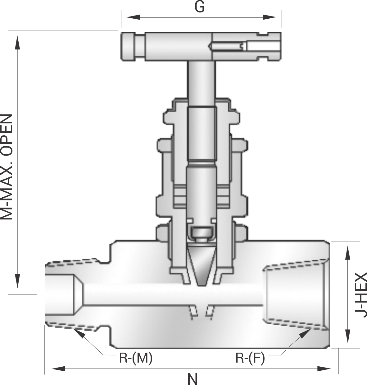 Soft Seat Needle Valve (Male x Female)